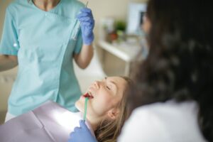 woman getting dental care