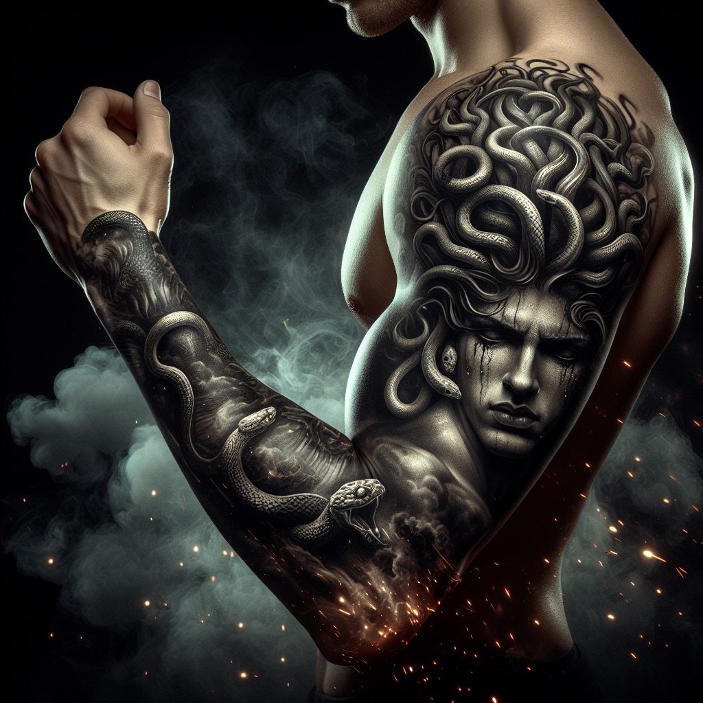 Tattoo Pro Stencils - Medusa & Cerebrus | Facepaint.com